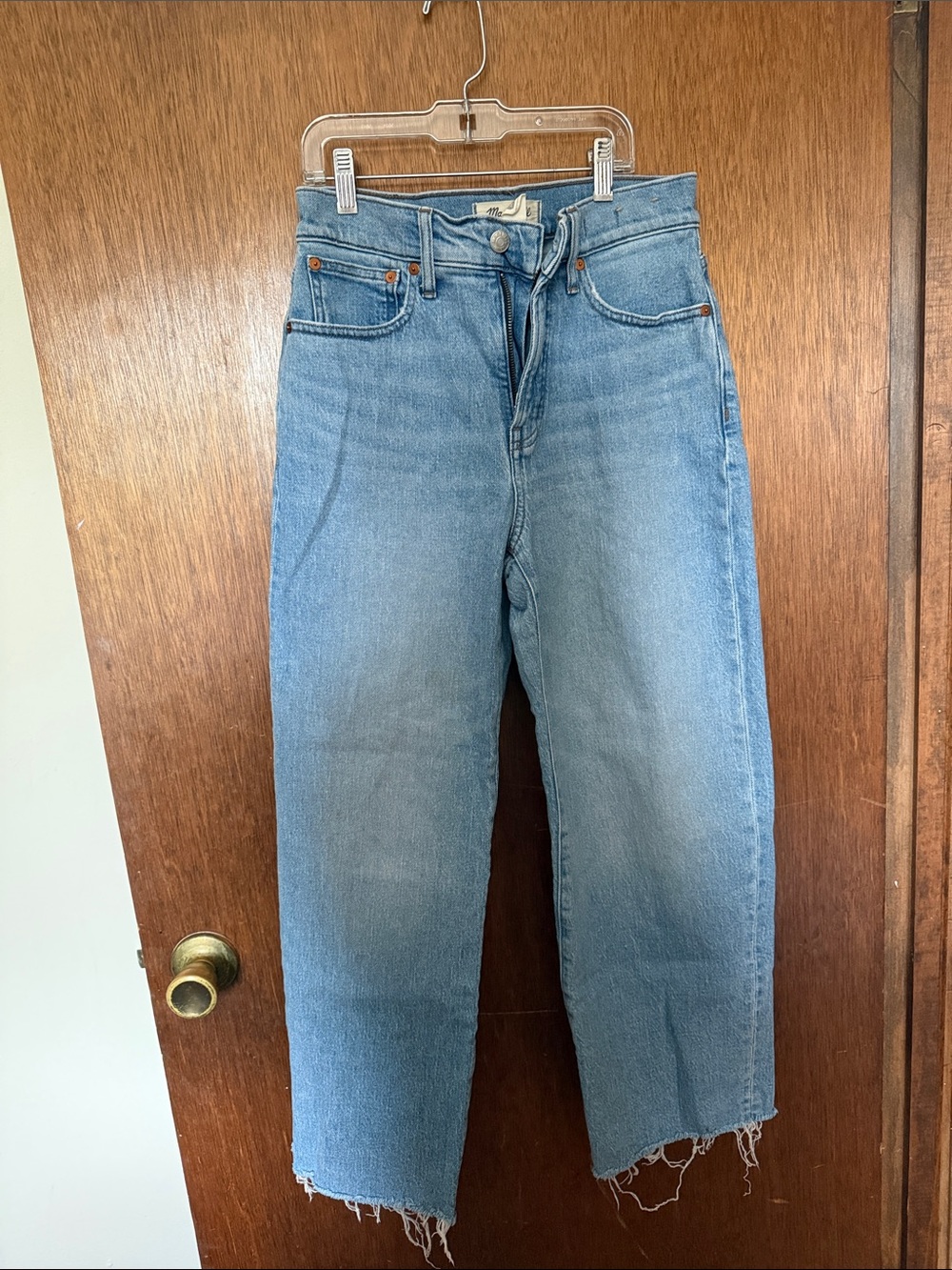 Madewell Perfect Vintage Wide-Leg Crop Jean Mid Rise Light Wash
